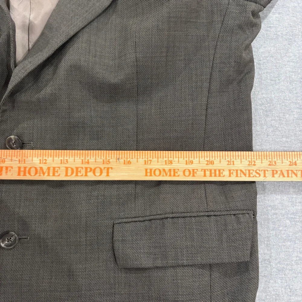 Hart Schaffner & Marx Gold Trumpeter Mens 43L Grey Wool 2 Button Blazer Jacket